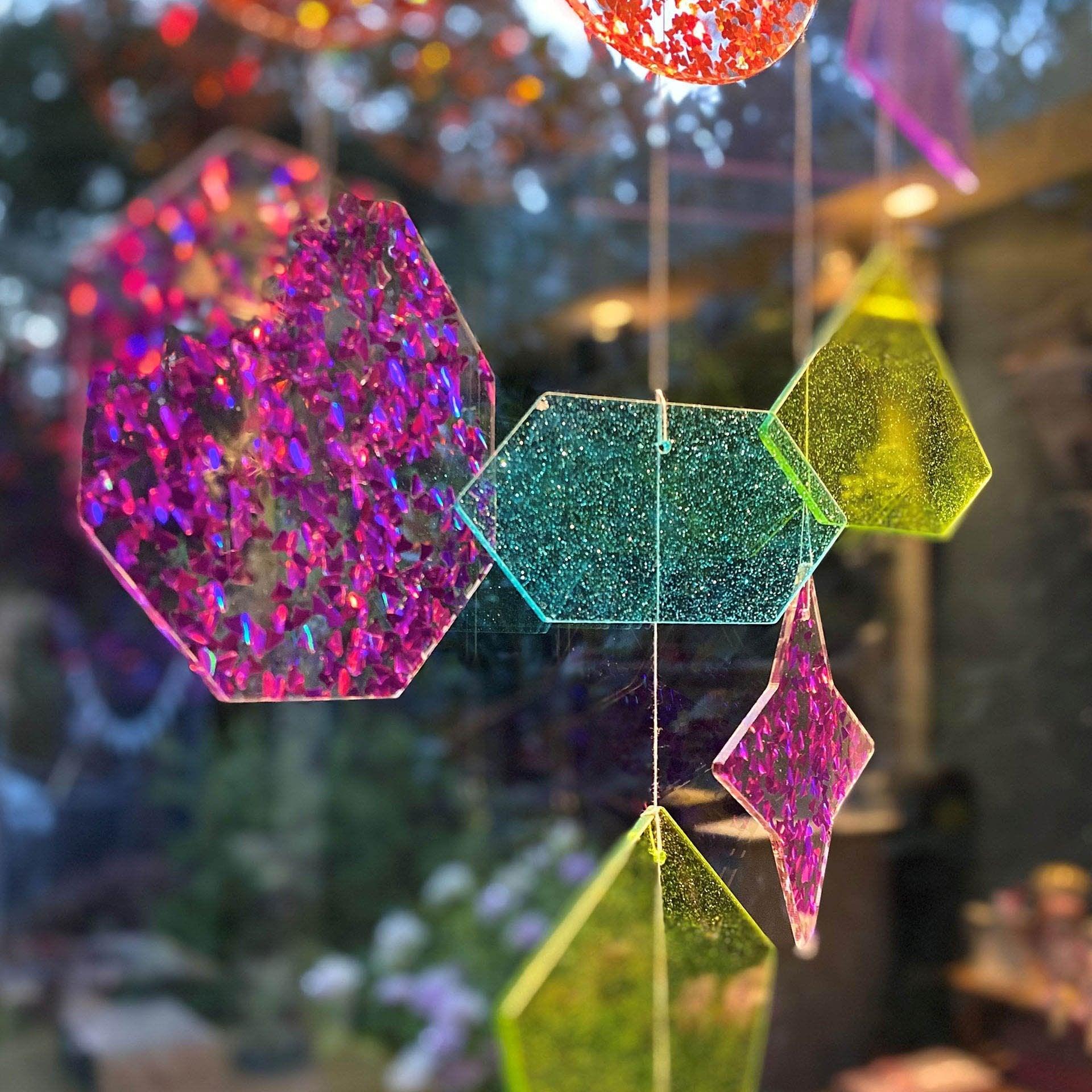 Rainbow Glitter Shapes - Pk21