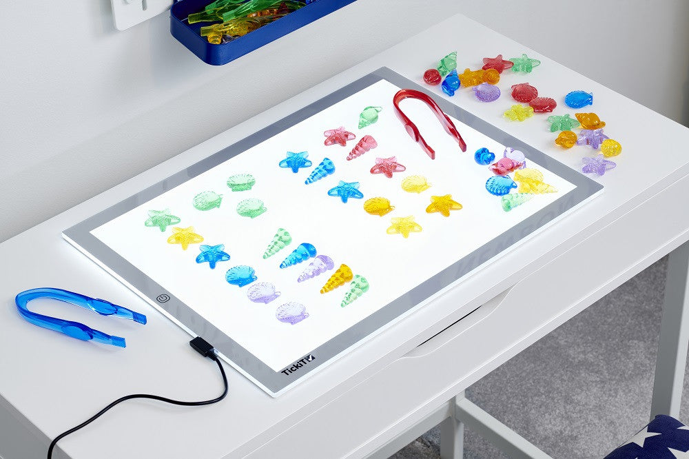 Tickit sorteren met 72 transparante schelpen