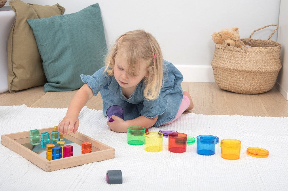 Tickit 6 transparante gekleurde onderzoekspotjes