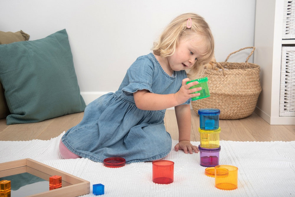 Tickit 6 transparante gekleurde onderzoekspotjes