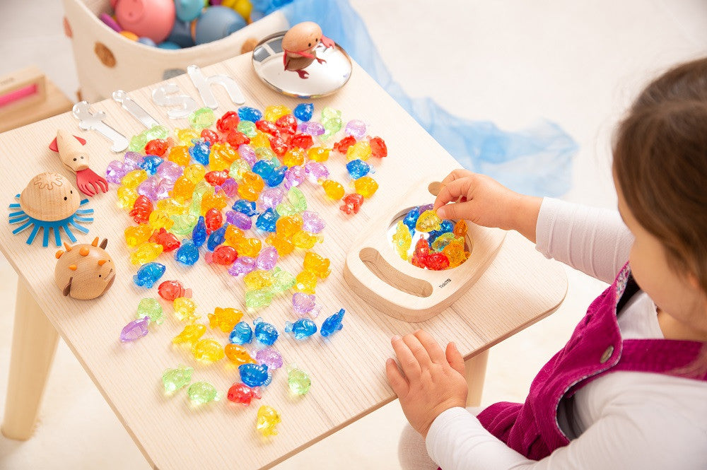 Sorteren met 120 transparante vissen