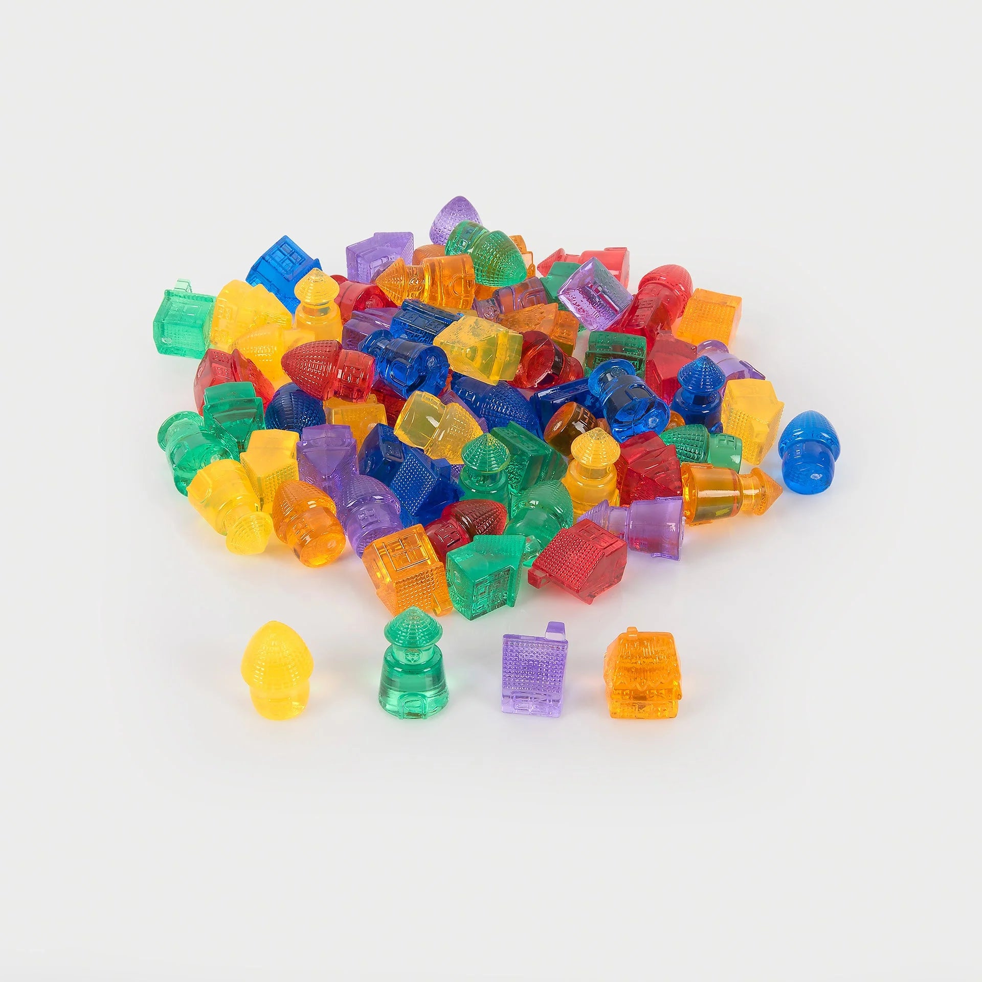 Transparante kleurhuizen - set van 72