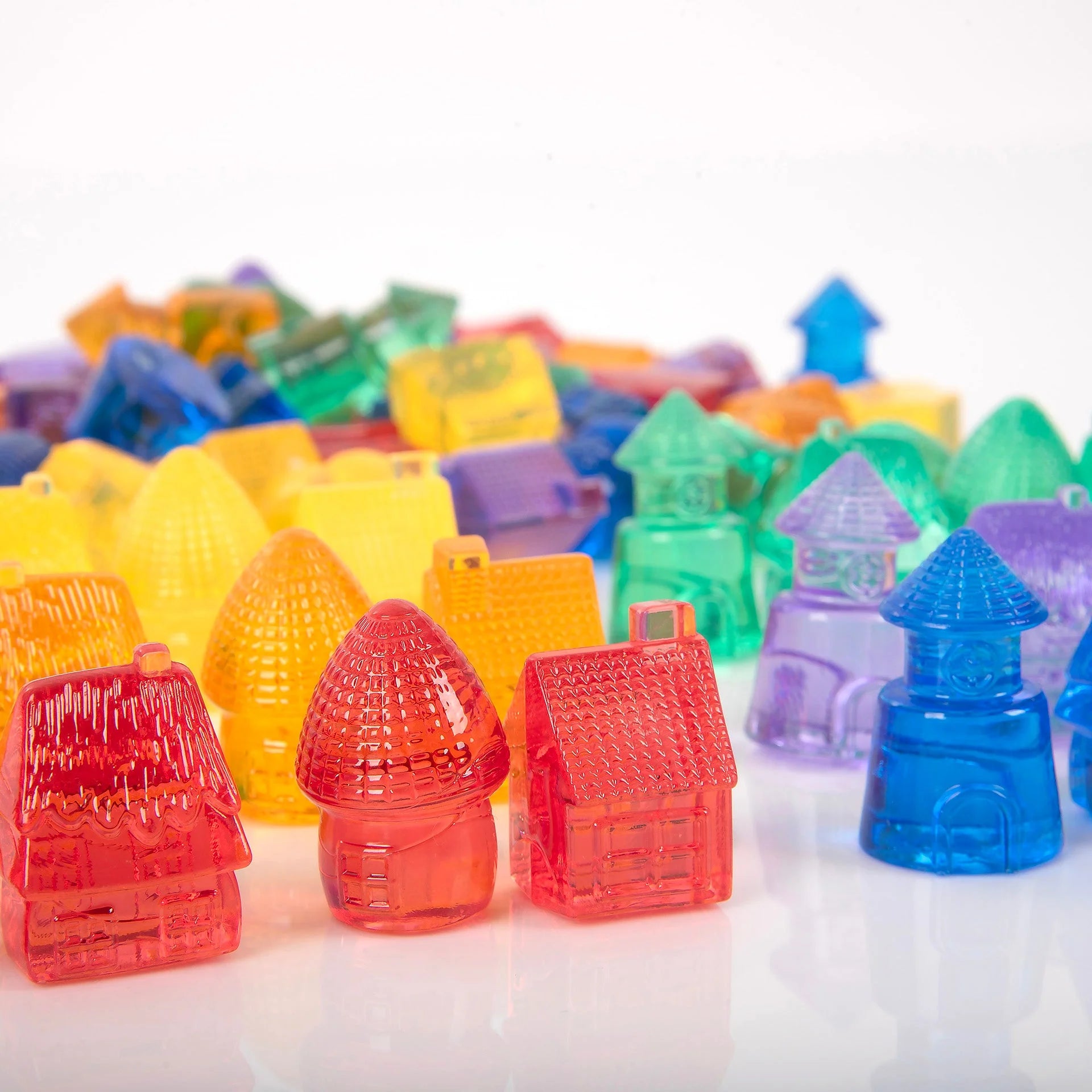 Transparante kleurhuizen - set van 72