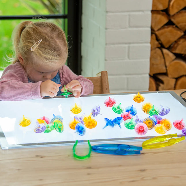 tickit® Doorschijnende kleurenspinners verpakking van 36