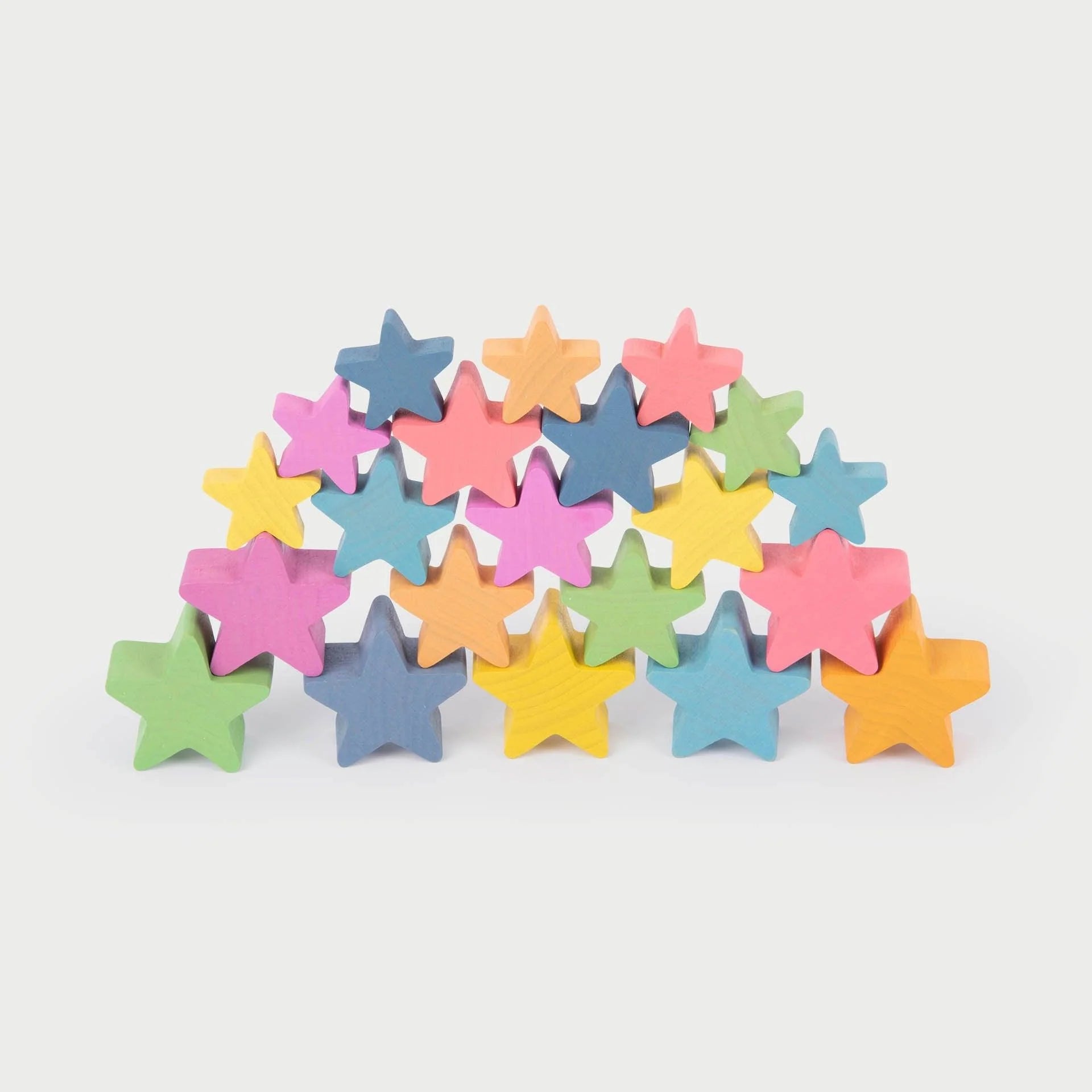 Rainbow Wooden Stars