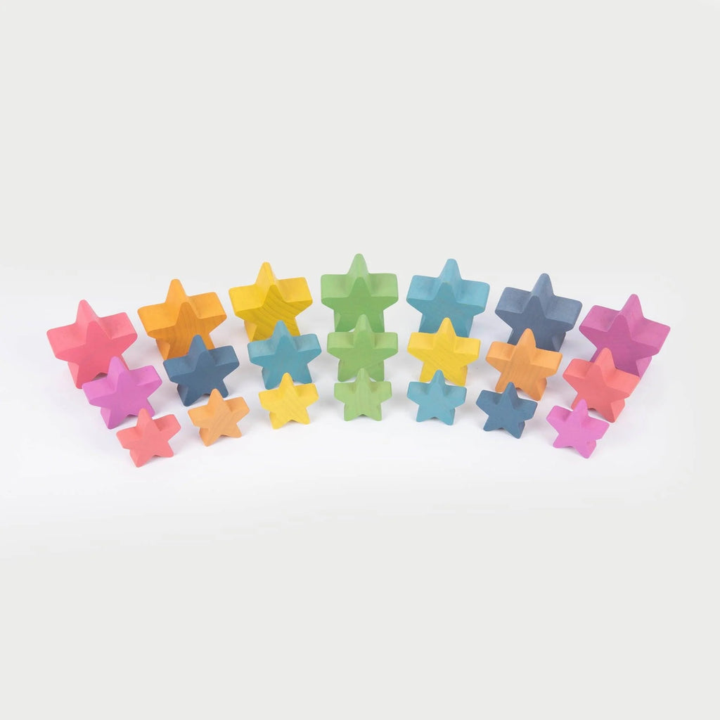 Rainbow Wooden Stars