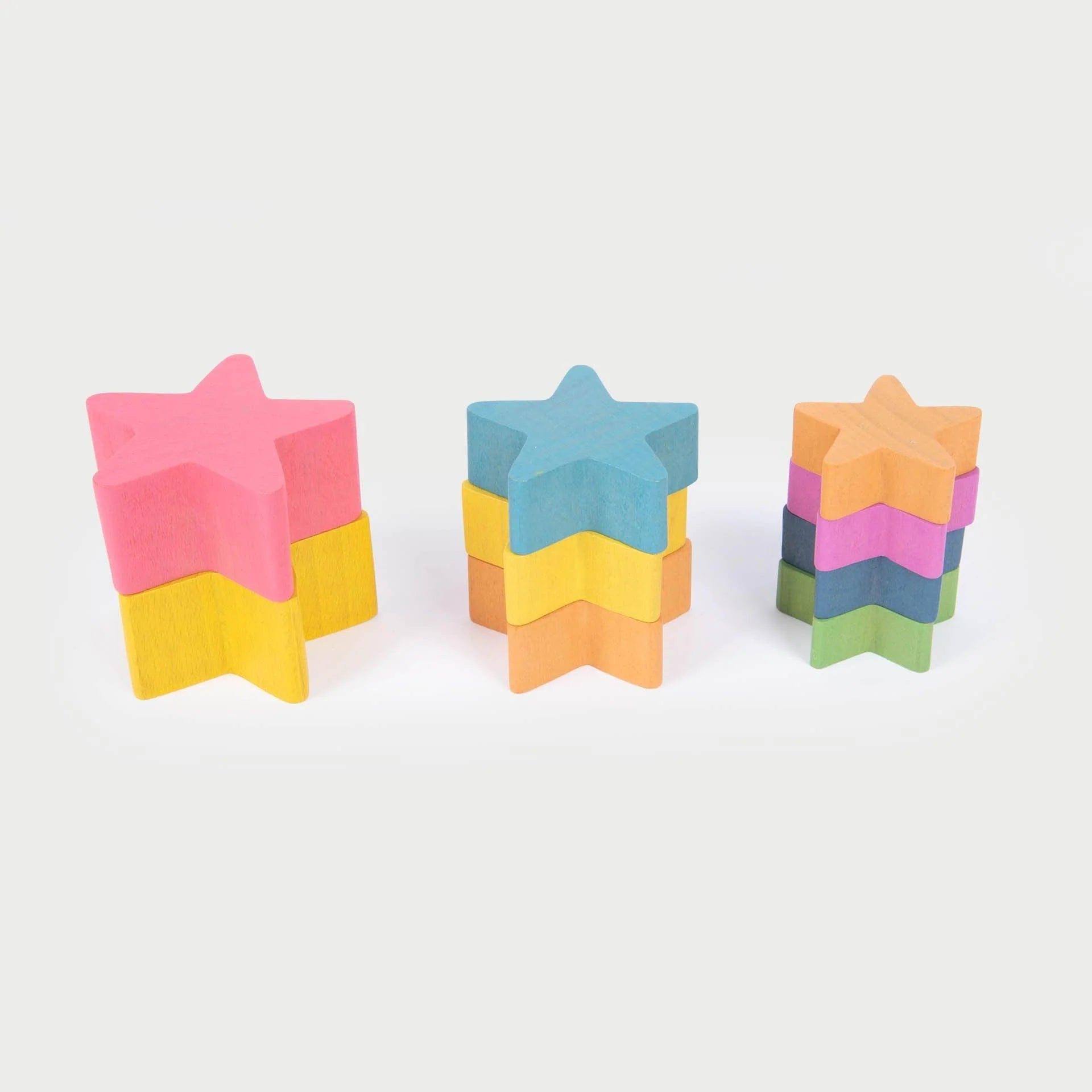Rainbow Wooden Stars