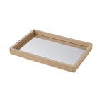 Small wooden mirror tray