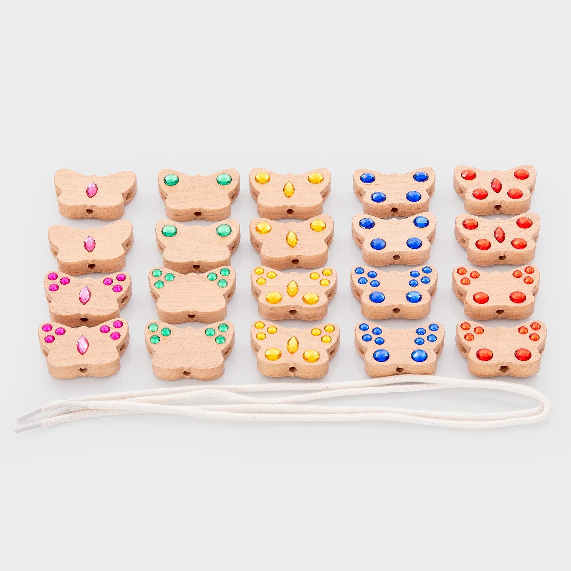 Butterfly Lacing Jewels - Pk20 + 2 laces