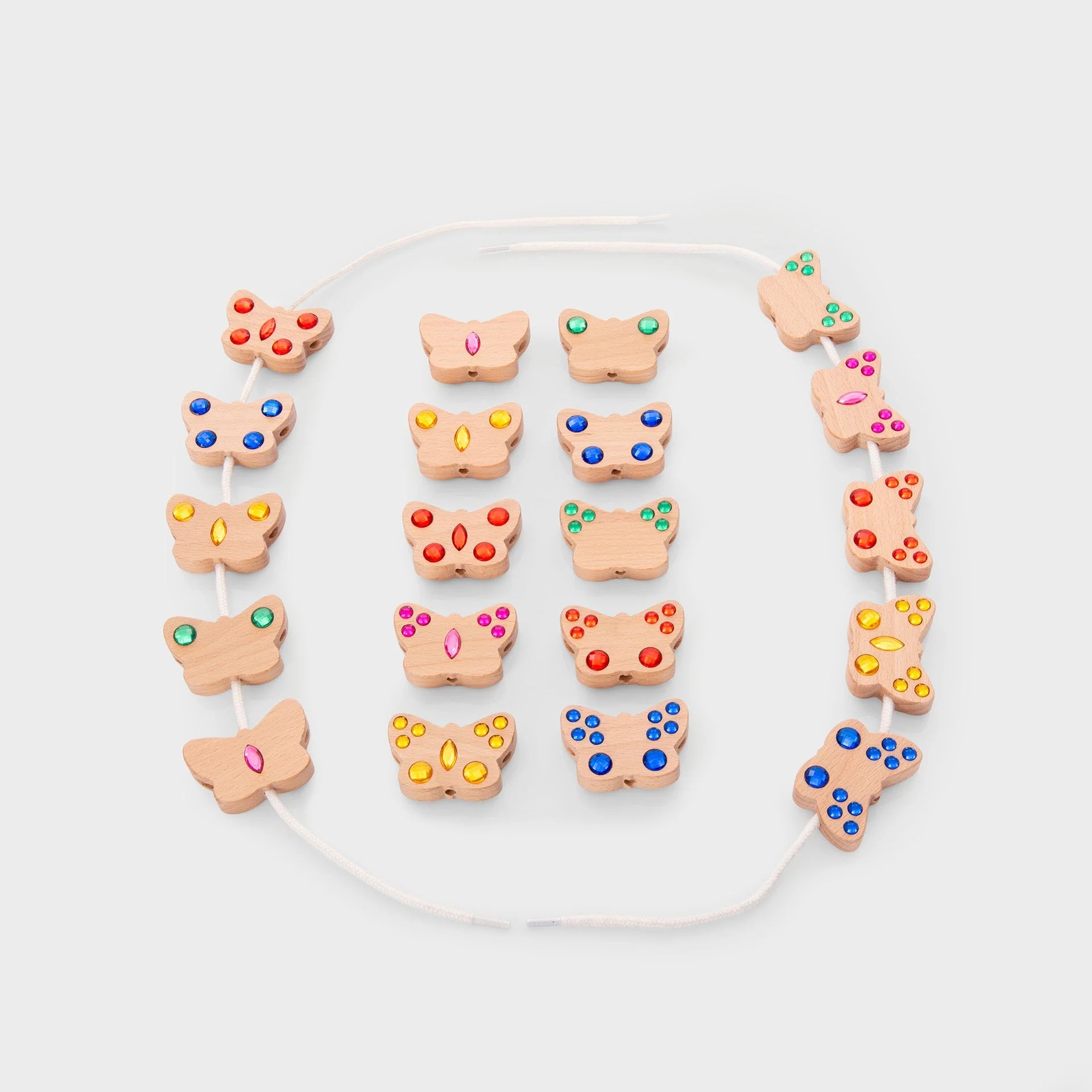 Butterfly Lacing Jewels - Pk20 + 2 laces