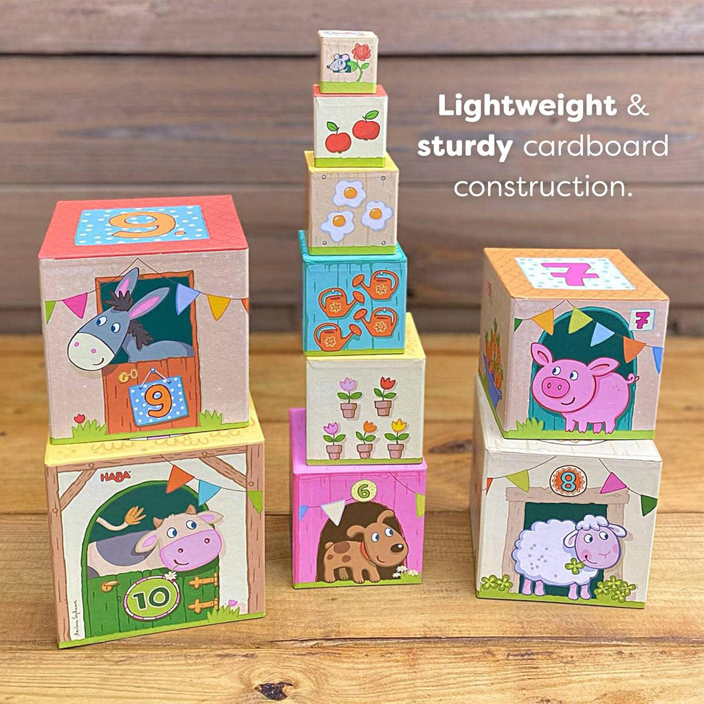 Stapelwürfel op het land