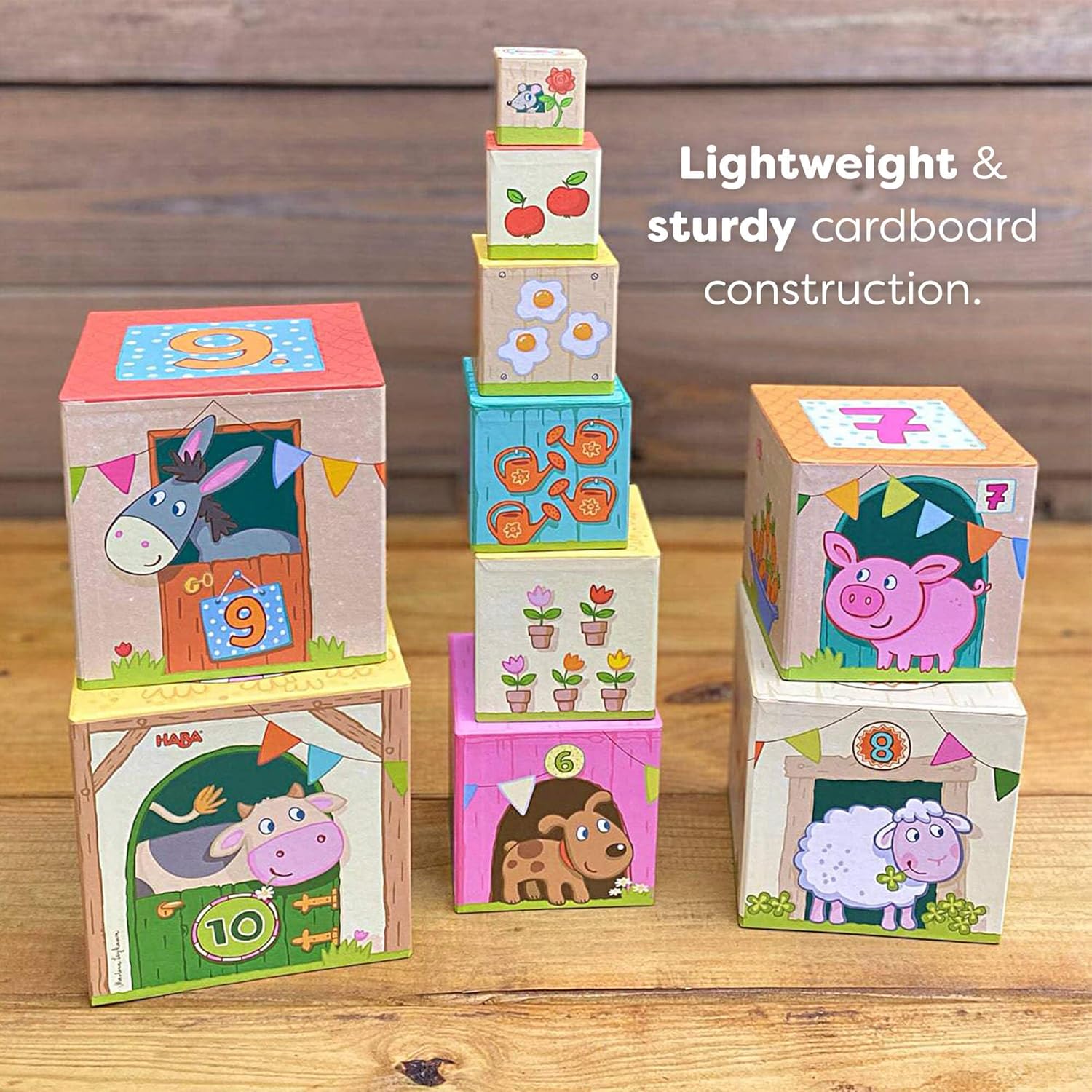 Stapelwürfel op het land