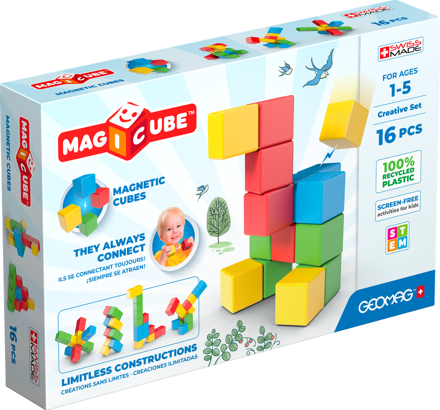 Magicube Creative Set 16-delig | Magnetisch speelgoed | 1-5 jaar