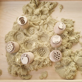 Houten stempelset Fruit