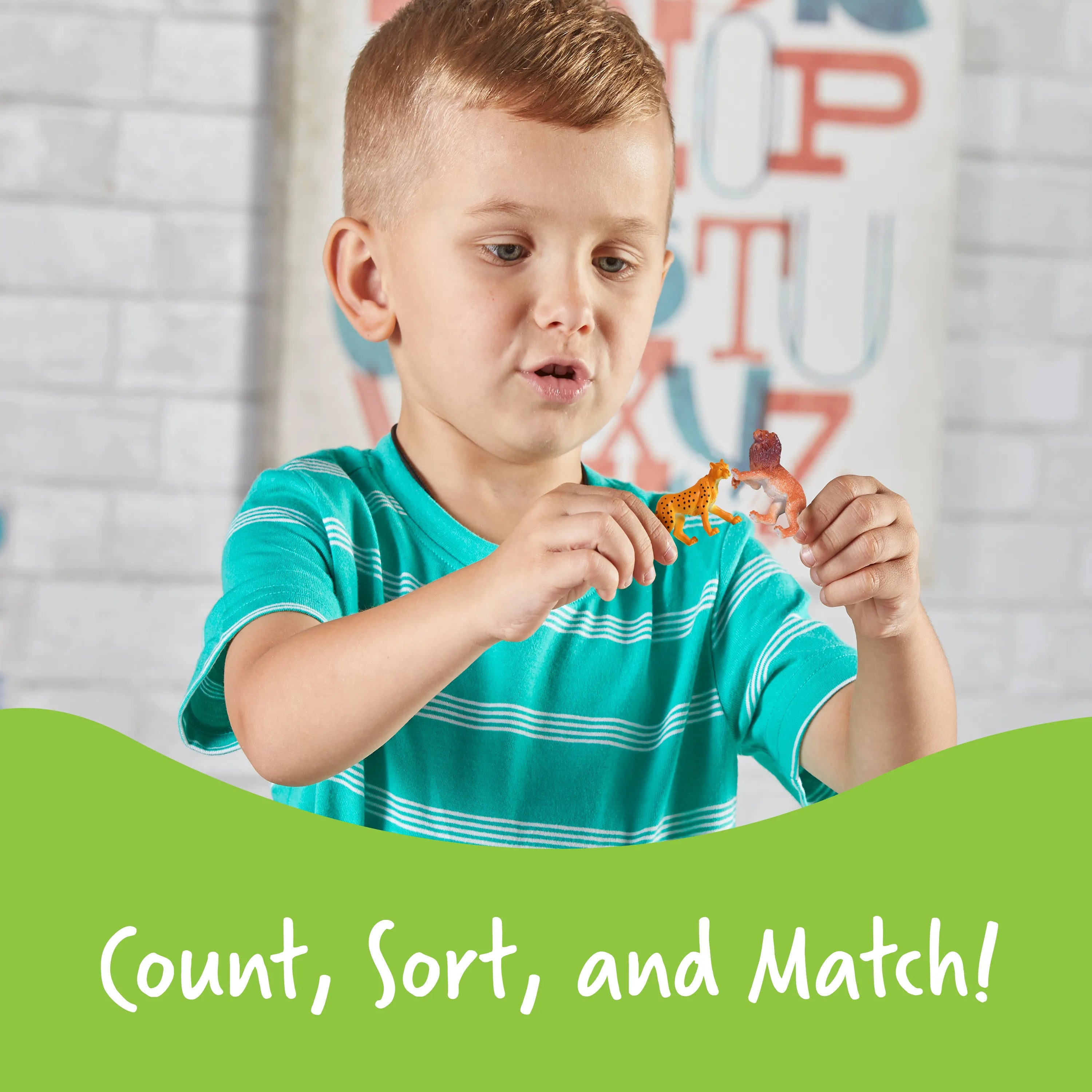 Jungle Animal Counters, Set of 60