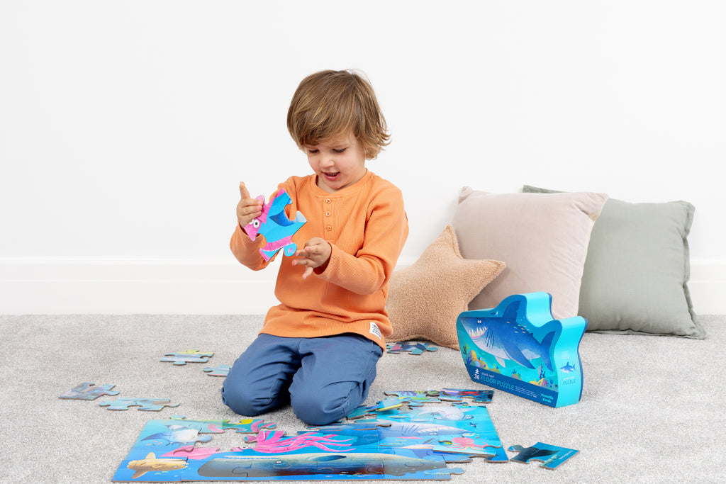 Shaped box puzzles, 36 stuks Haaienrif