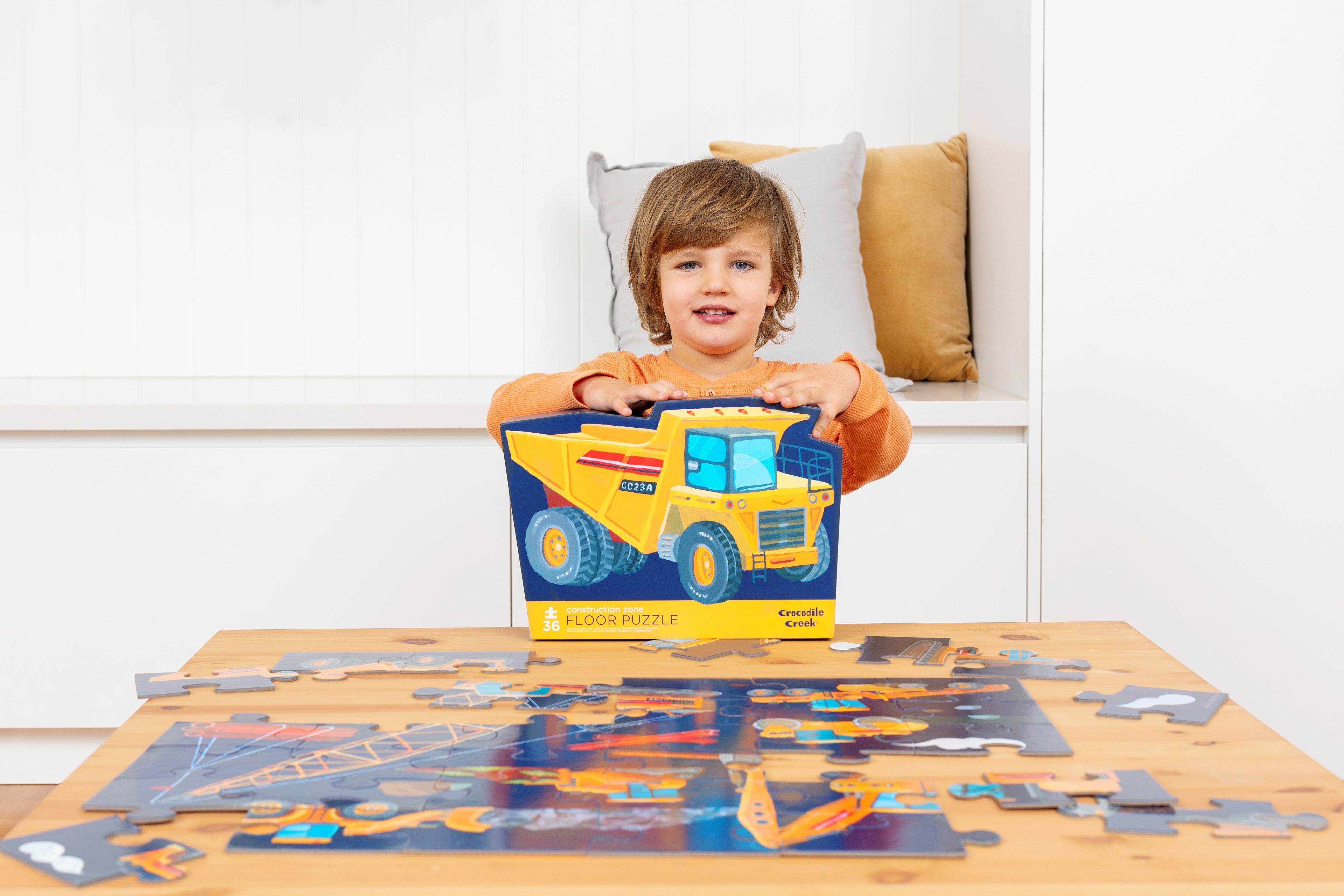Shaped box puzzles, 36 stuksBouwplaats