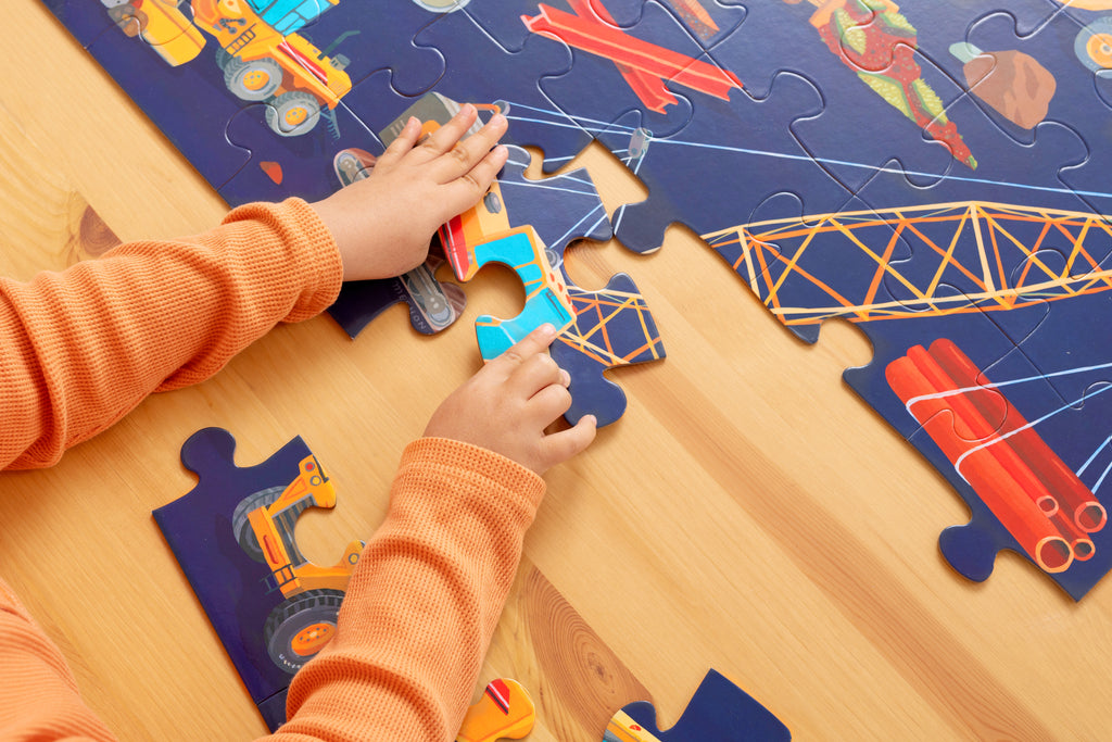 Shaped box puzzles, 36 stuksBouwplaats