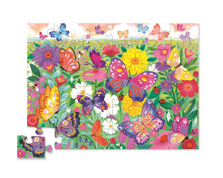 Shaped box puzzles, 36 stuks Vlindertuin