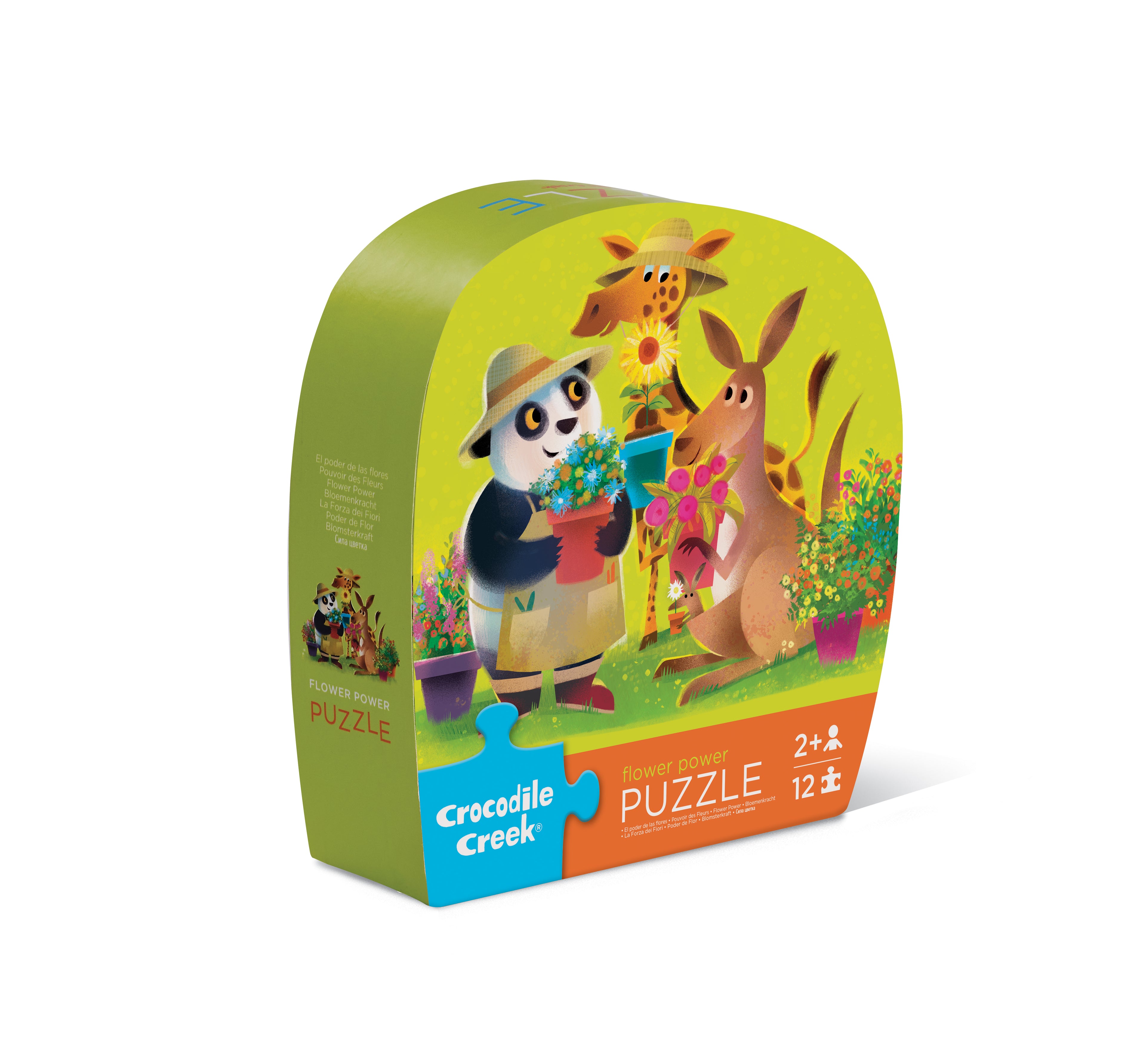 Shaped box puzzles, 12 stuks Flower power