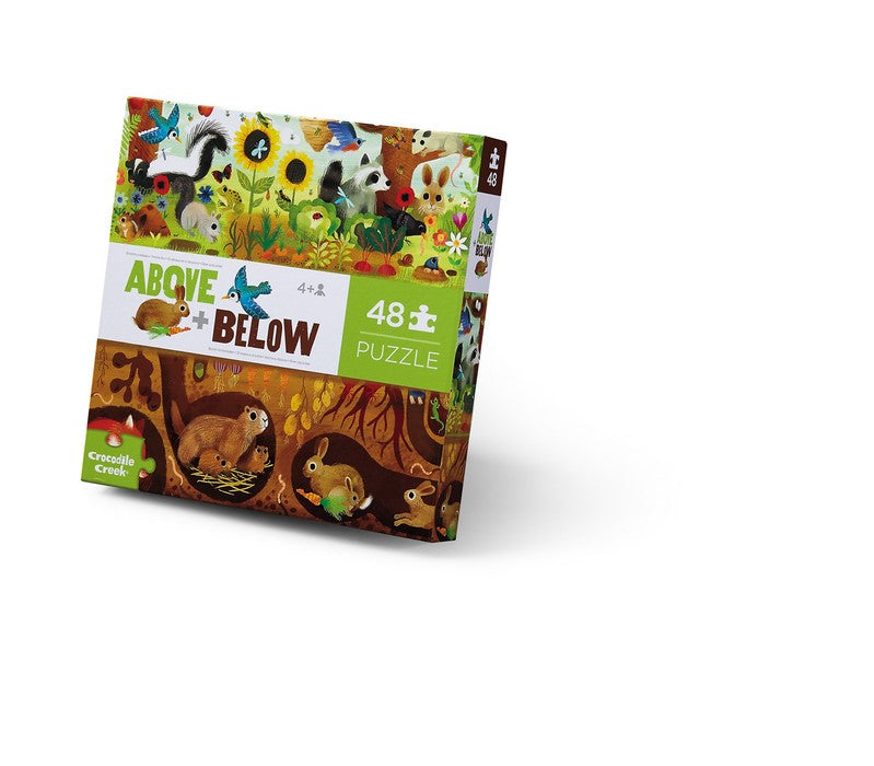 Above + below puzzles, 48 stuks Ontdekking in de tuin