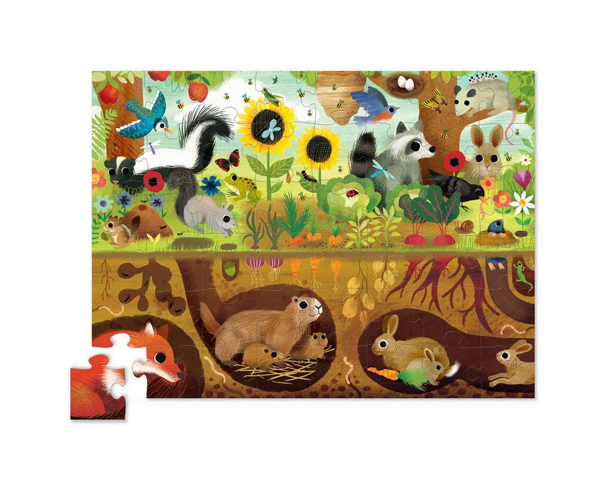 Above + below puzzles, 48 stuks Ontdekking in de tuin