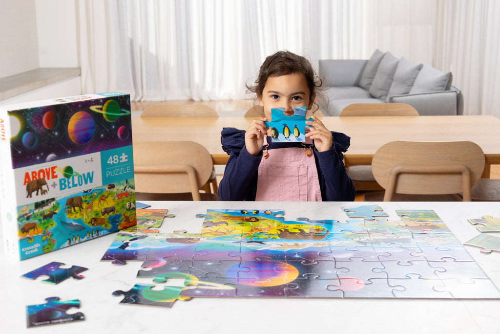 Above + below puzzles, 48 stuks De aarde en de ruimte