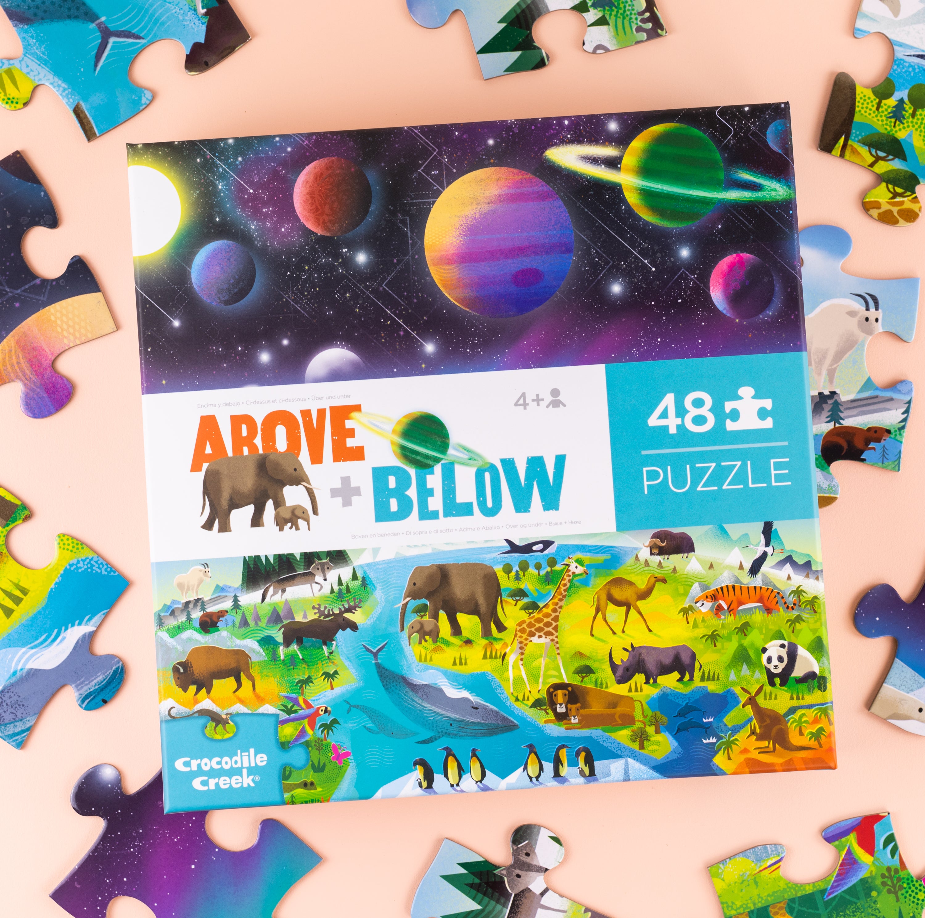 Above + below puzzles, 48 stuks De aarde en de ruimte