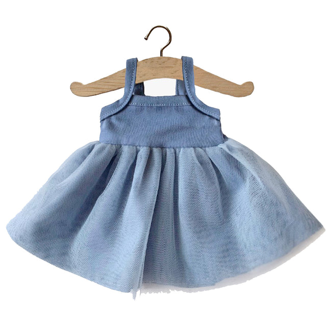 Minikane poppenkleding Rosella tutu in kobaltblauw