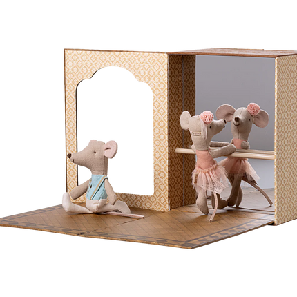 Maileg Balletmuizen in de dansstudio – Kleine zus en broer
