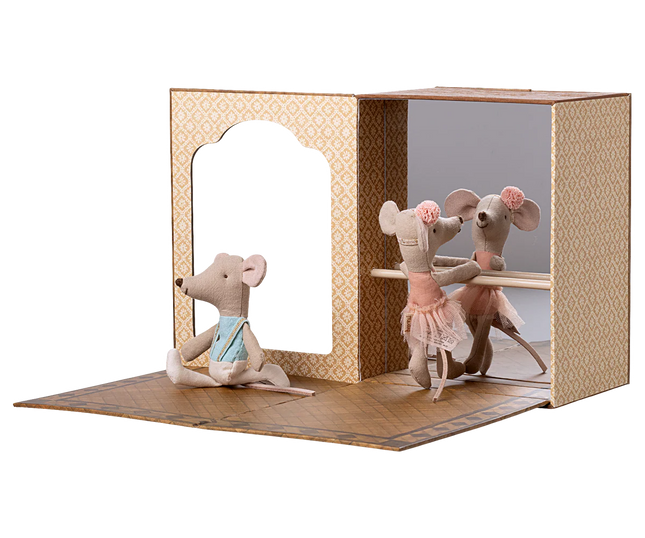 Maileg Balletmuizen in de dansstudio – Kleine zus en broer