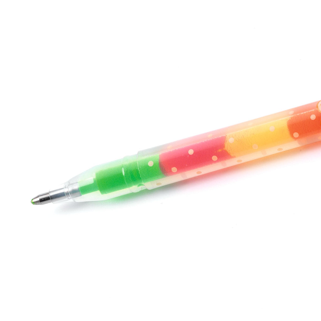 6 regenboog gel pennen
