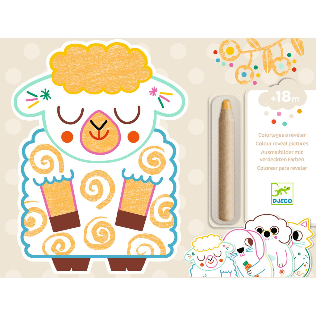 Djeco magische kleurplaat huisdieren