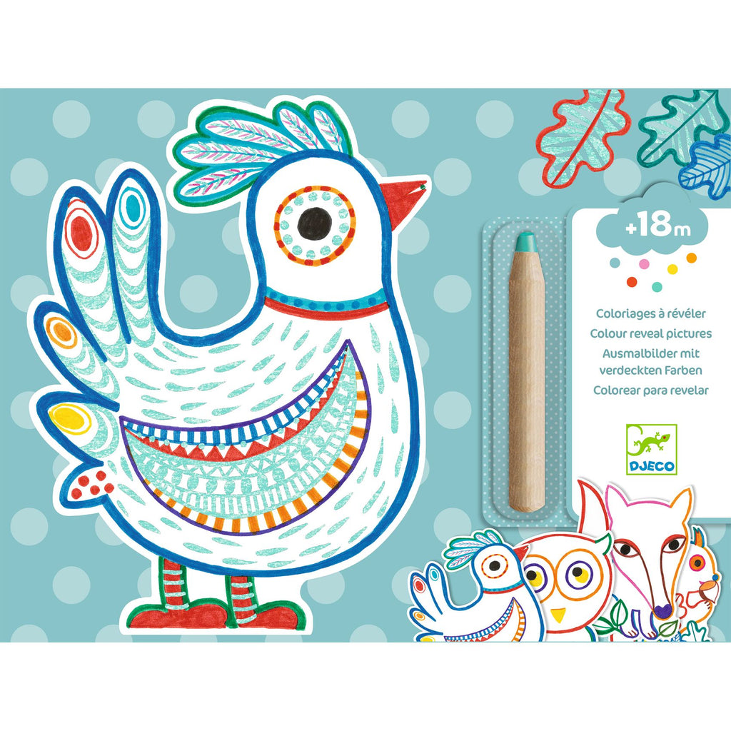 Magische kleurplaat bosdieren