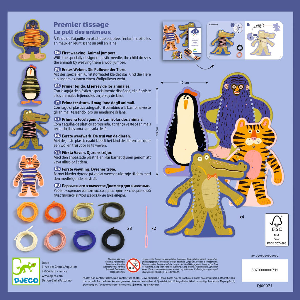 Eerste weefwerk – De truien van de dieren