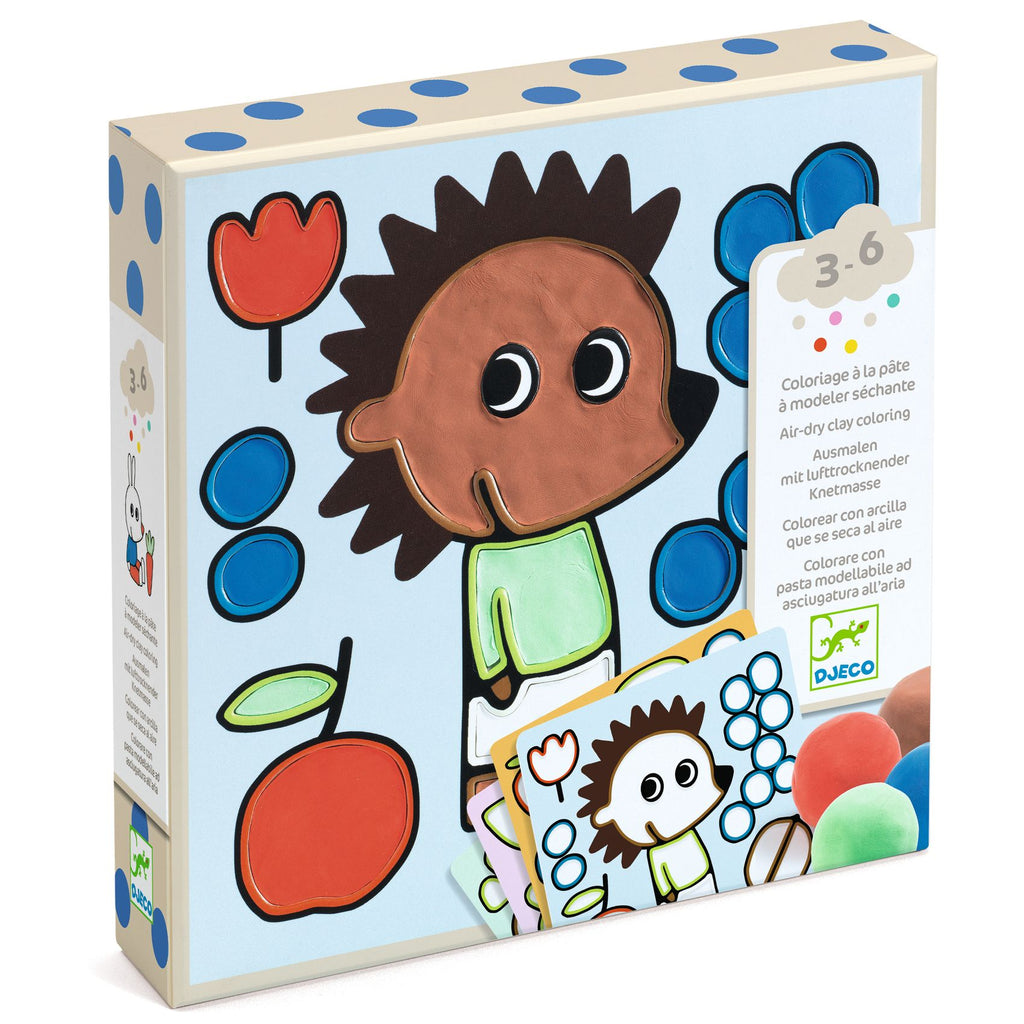 Kleurplaten met drogende plasticine - Tuinkloppen