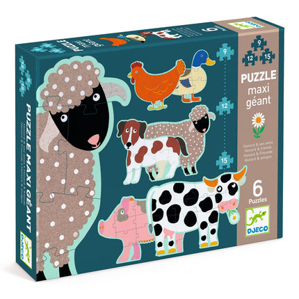 Djeco Giant puzzel Honoré & zijn vrienden