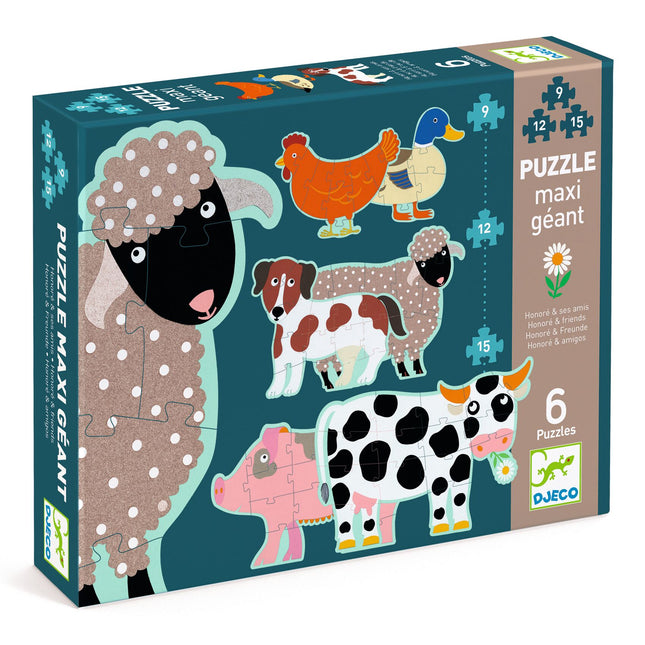 Djeco Giant puzzel Honoré & zijn vrienden