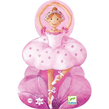 Djeco puzzel De ballerina met de bloem – 36 stukjes