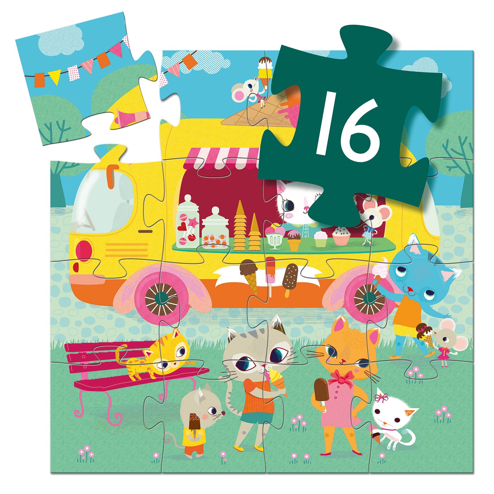 Puzzel de ijskar 16 stukken