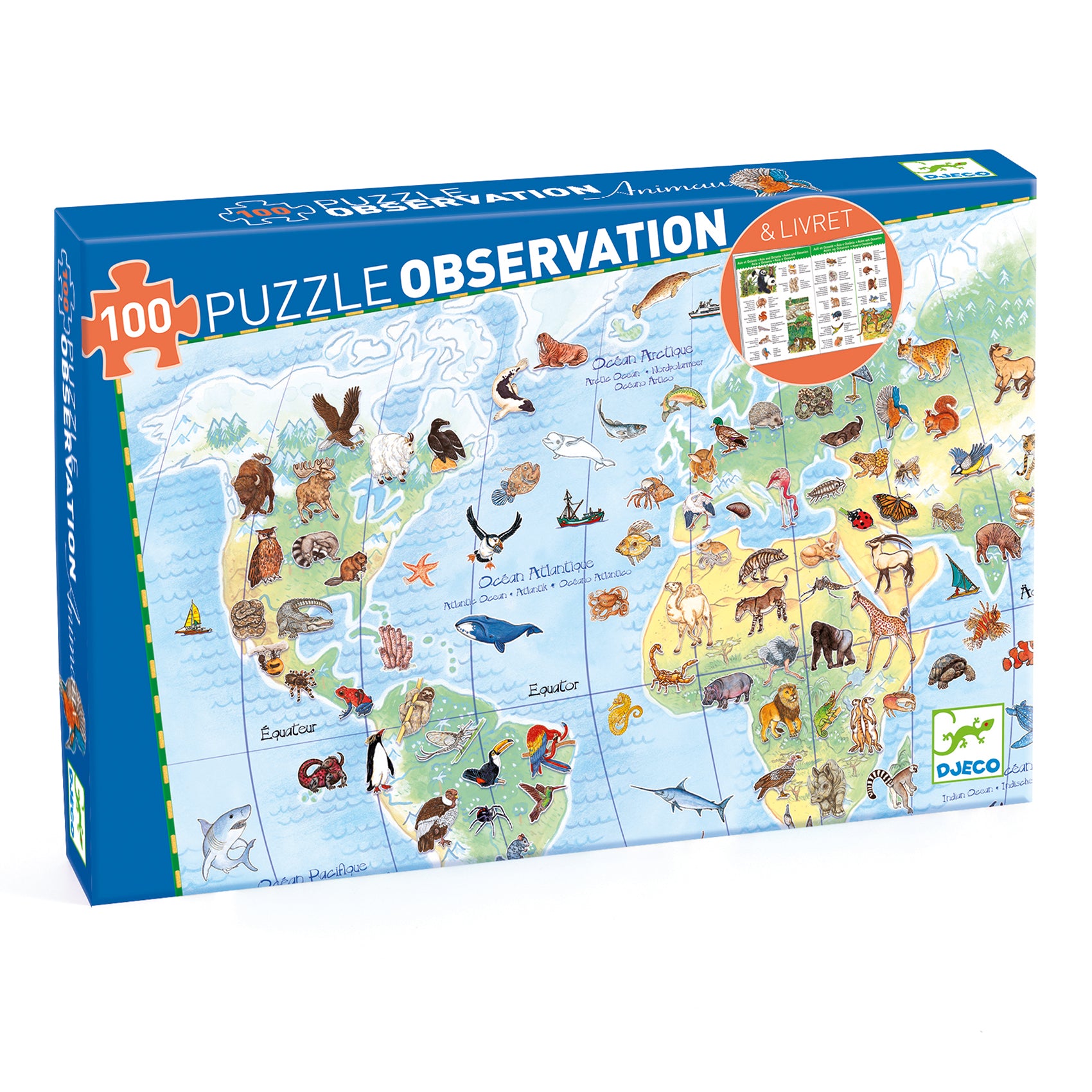 World's animals + booklet  100 pcs