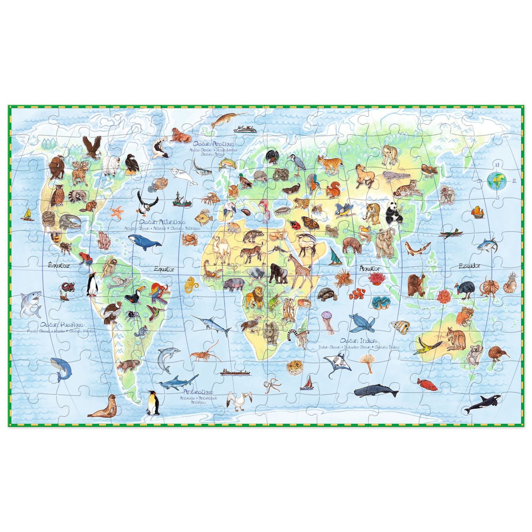 World's animals + booklet  100 pcs