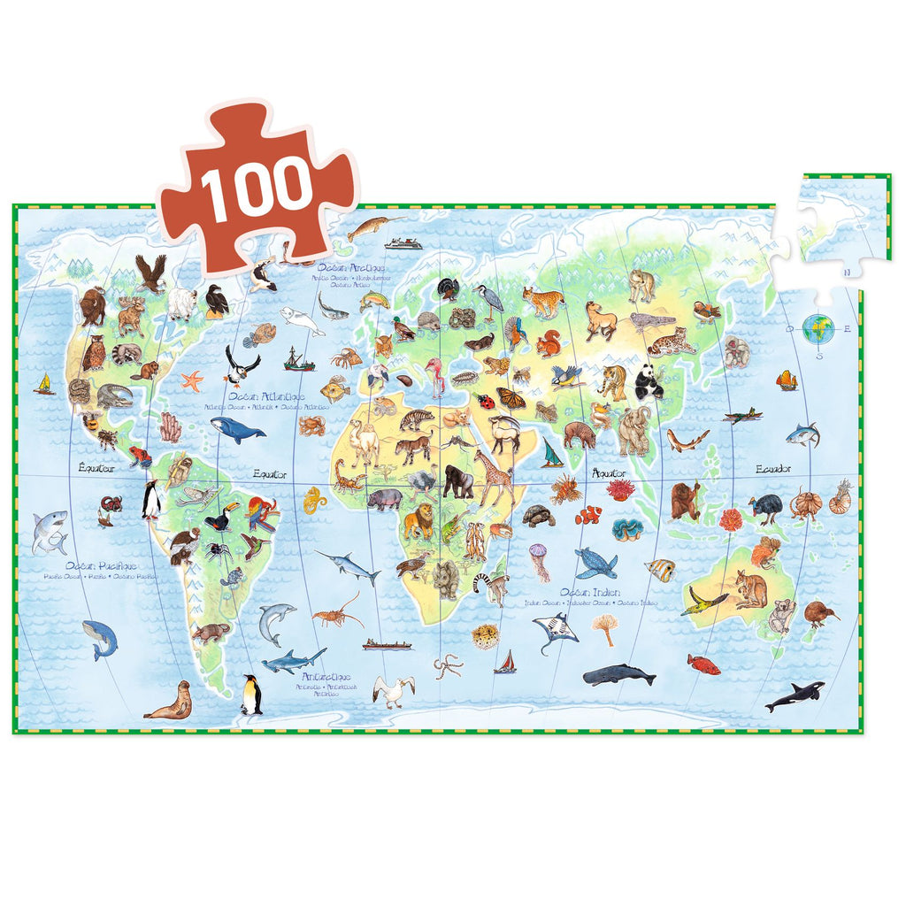 World's animals + booklet  100 pcs
