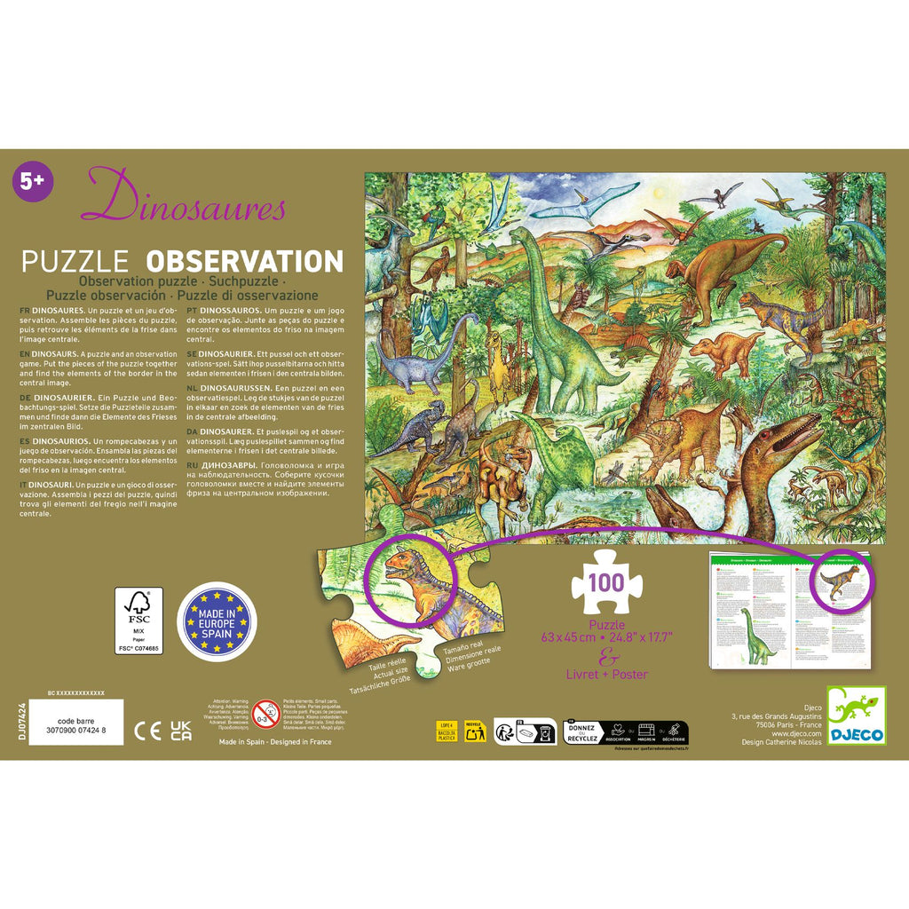 Dinosaurs + booklet - 100 pcs
