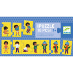 Puzzel ik kleed me aan. Logische volgorde