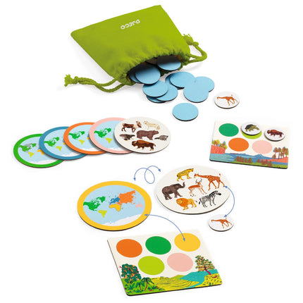 Djeco Cool School Animo Mondo dierenlotto spel