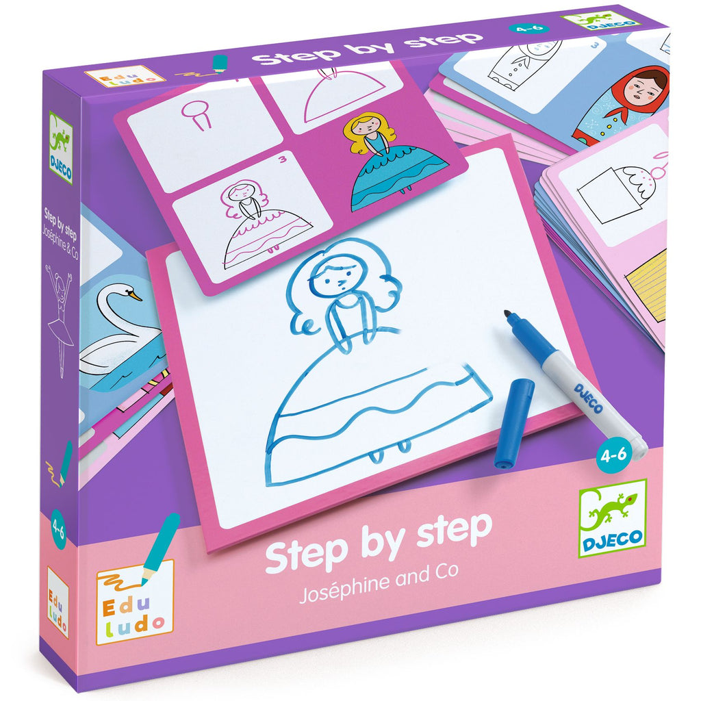 Step by Step tekenkaarten Josephine & co