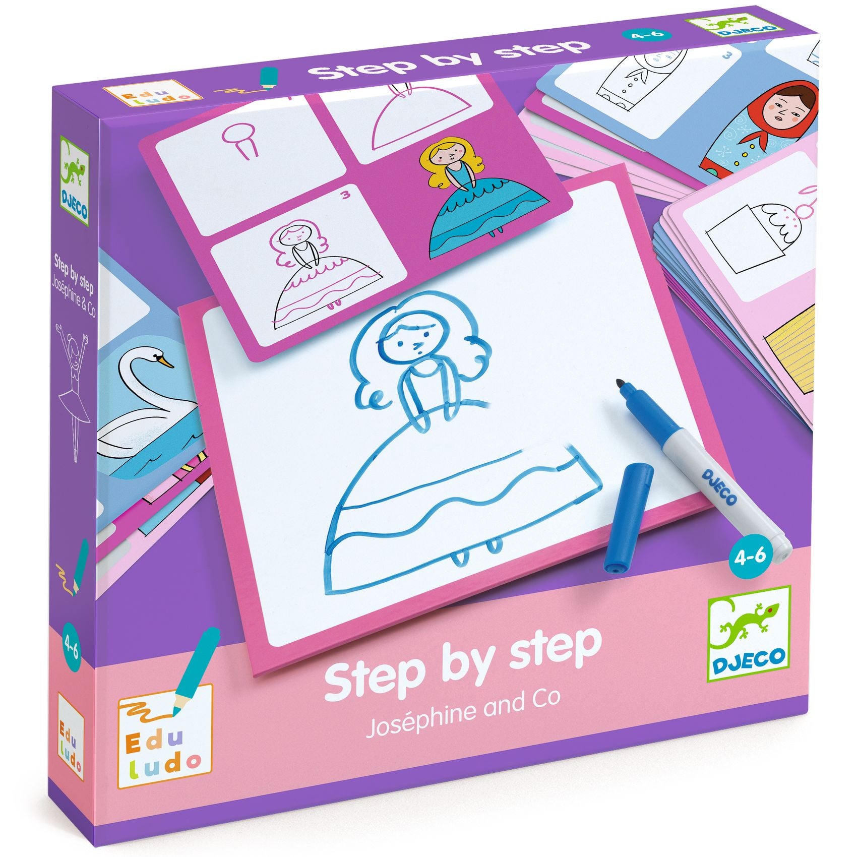 Step by Step tekenkaarten Josephine & co