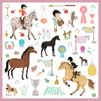 160 Stickers paarden