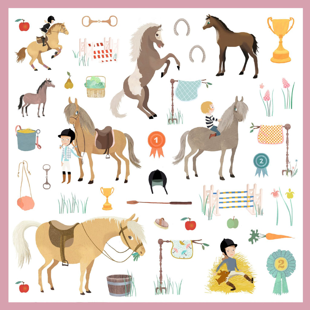 160 Stickers paarden